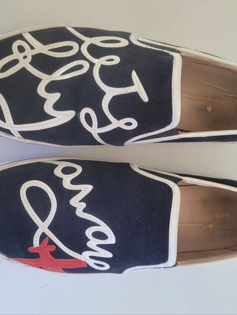 Kate Spade Stefy Let's Fly Away Suede Skate Sneaker - Picture 3 of 7